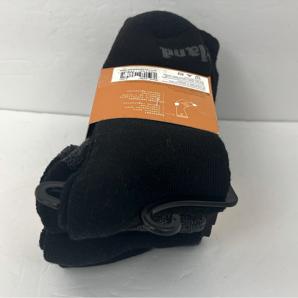 TIMBERLAND, CUSHIONED WOOL BLEND BOOT SOCKS, 4 PAIRS,BLUE/GREY & BLACK COLORS - Picture 8 of 17